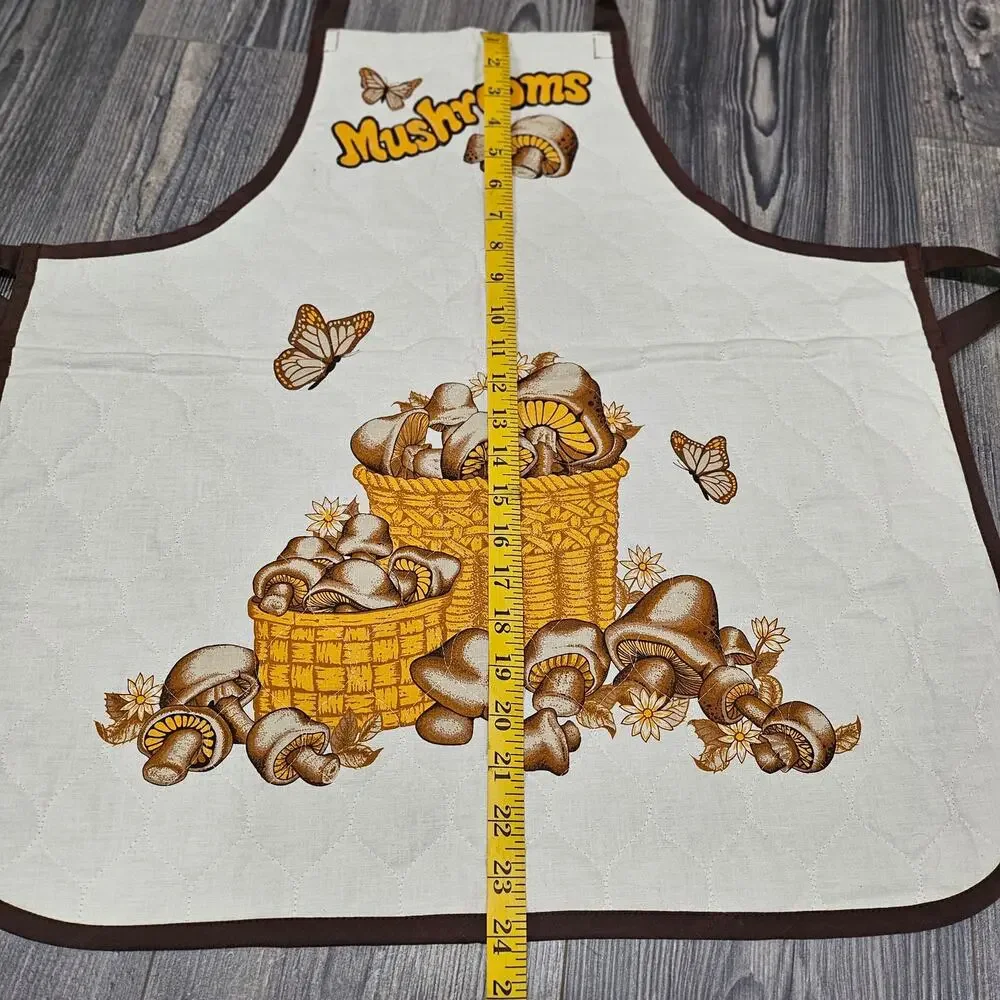 VINTAGE STYLE DIY MUSHROOM APRON & OVEN MITT SET – HANDMADE – BUTTERFLY PRINT